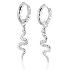 Gynning Jewelry Snake örhängen – Silver