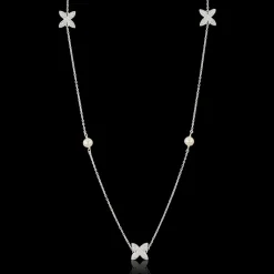 Gynning Jewelry Sparkling Ellipse Long Halsband (Silver)