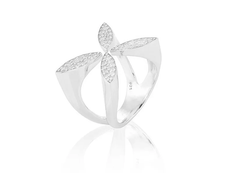 Gynning Jewelry Sparkling Ellipse Ring (Silver)
