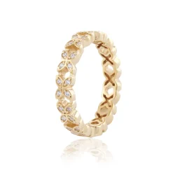 Gynning Jewelry Sparkling Ellipse Mini Ring Guld gp38