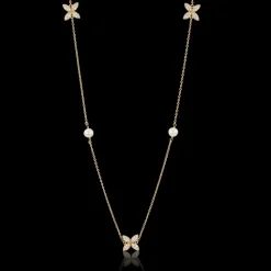 Gynning Jewelry Sparkling Ellipse Long Halsband (Guld)