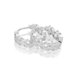 Gynning Jewelry Sparkling ellipse mini örhängen creol – S (Silver)