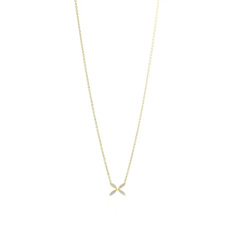 Gynning Jewelry Sparkling Ellipse Mini Halsband (Guld)