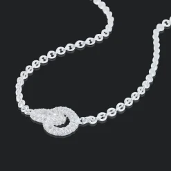 Gynning Jewelry The Knot Sparkling Mini Halsband – Silver