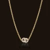 Gynning Jewelry The Knot Sparkling Mini Halsband – Guld