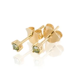 Gynning Jewelry Time To Glow Mini Örhängen XS Grön Guld