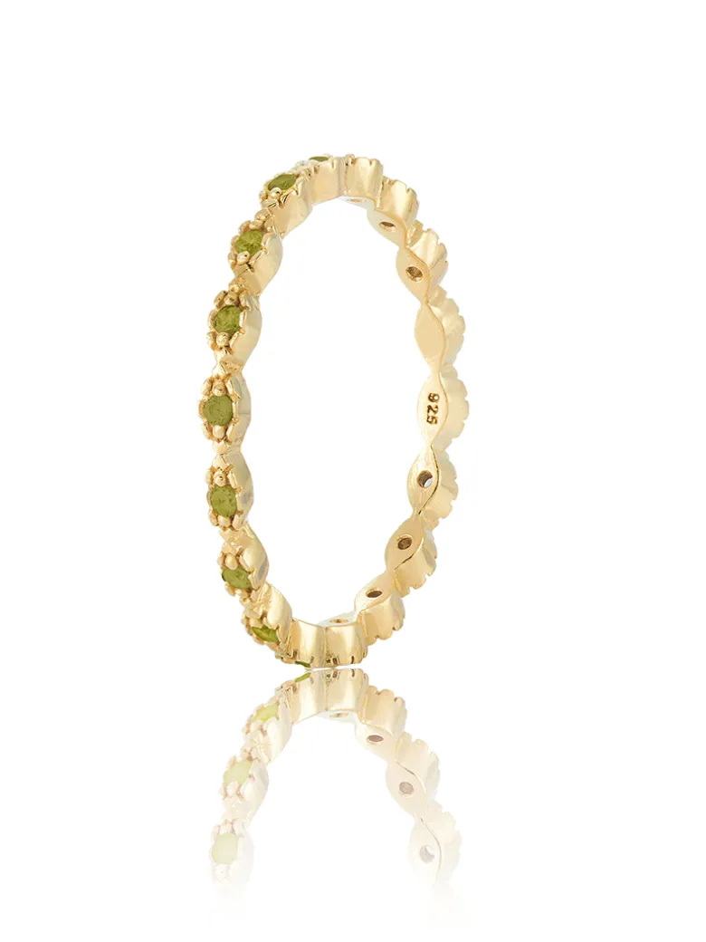 Gynning Jewelry Time To Glow Ring Grön Guld