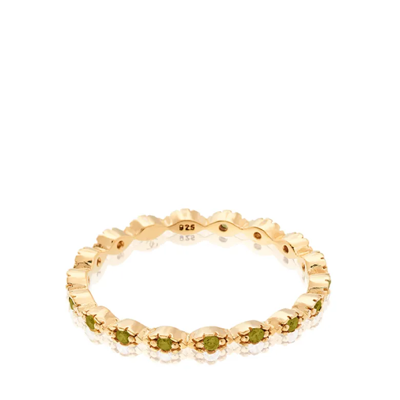 Gynning Jewelry Time To Glow Ring Grön Guld
