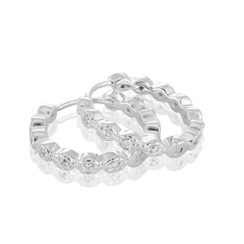Gynning Jewelry Time to glow örhängen creol – L (Silver)