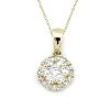 Halo Hänge i 18K Guld med 0.34ct TW/SI Diamanter – MSG54G