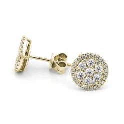 Halo Örhängen i 18K Guld med 0.81ct TW/SI Diamanter – MSF06G
