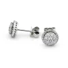 Halo Örhängen i 18K Vitguld med 0.60ct TW/SI Diamanter – MSF02W