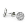 Halo Örhängen i 18K Vitguld med 0.81ct TW/SI Diamanter – MSF06W