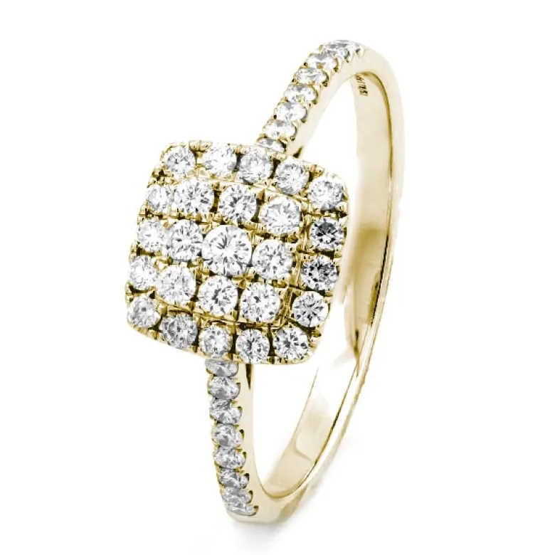 Haloring i 18K Guld med 0.45ct TW/SI Diamanter – MSI04G