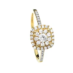 Haloring i 18K Guld med 0.46ct TW/SI Diamanter – MSI06G