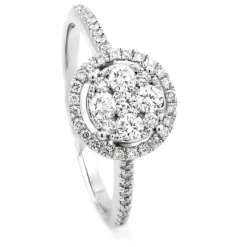 Haloring i 18K Vitguld med 0.45ct TW/SI Diamanter – MSI02W
