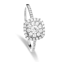Haloring i 18K Vitguld med 0.46ct TW/SI Diamanter – MSI06W
