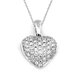 Hjärta Hänge i 18K Vitguld med 0.31ct TW/SI Diamanter – MSG53W