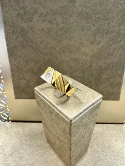 18K Guld + Vitguld Klackring – KLR011G18