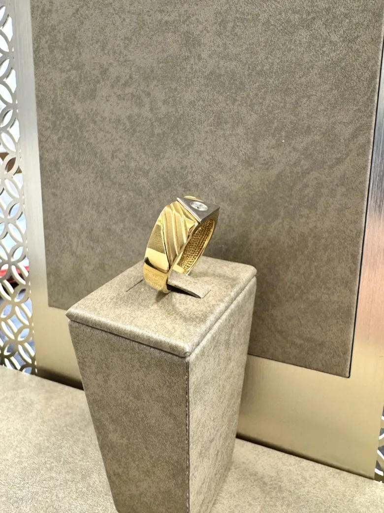 18K Guld + Vitguld Klackring – KLR011G18