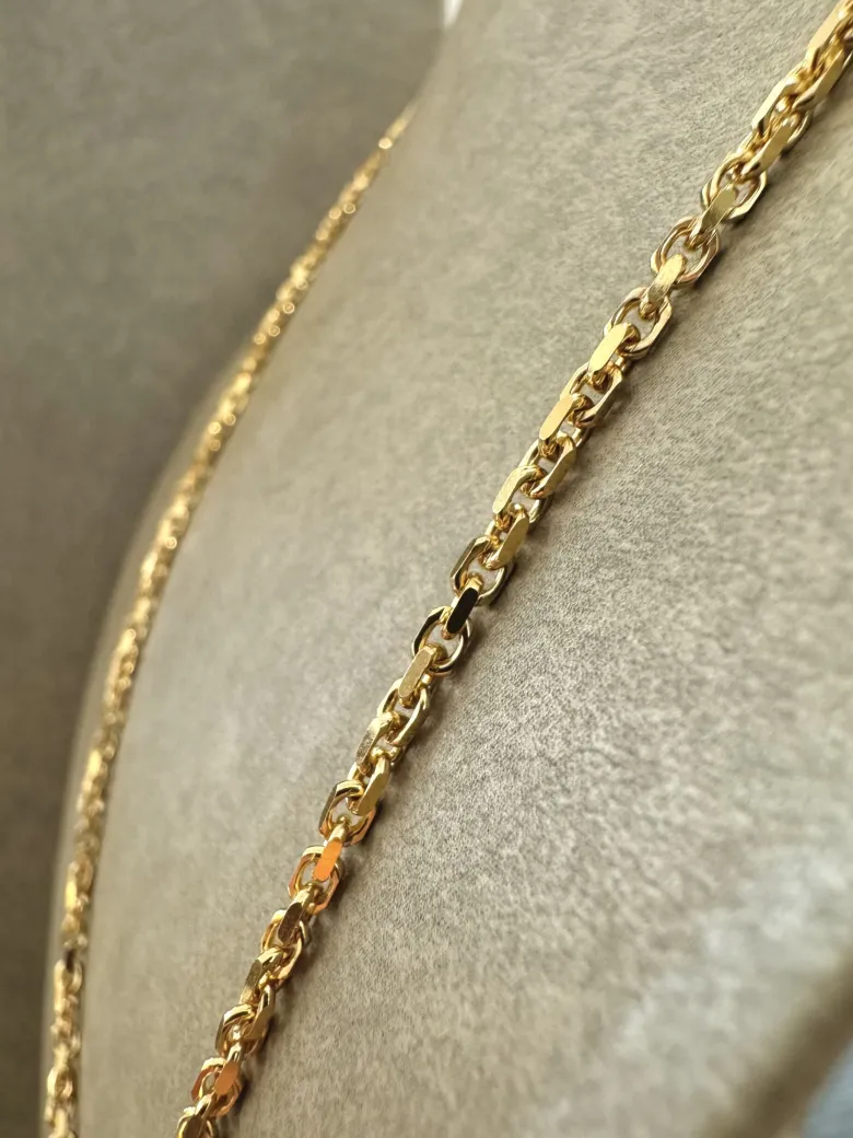 18K Guld Ankarlänk Halsband – ABH003G