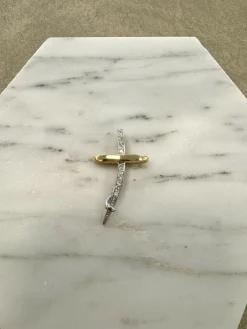 18K Guld Kors Cubic Zirconia – ZKHG004