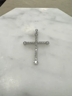 18K Guld Kors Cubic Zirconia – ZKHG013