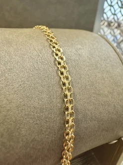18K Guld Mönstrad X-länk Armband – 14025122