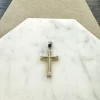 18K Guld x Vitguld Kors – KH015G