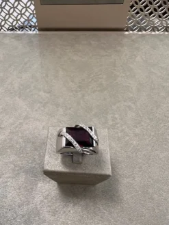 18K Vitguld Diamant Ring Herr – RBG016 ( Begagnad )