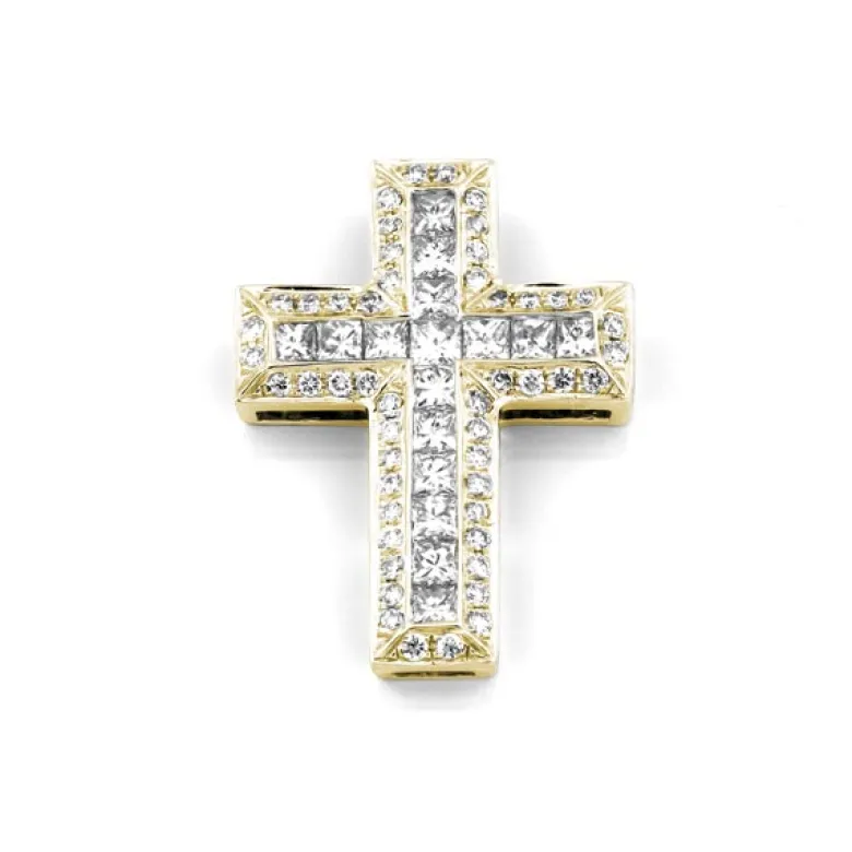 Kors i 18K Guld med 0.58ct TW/SI Diamanter – MSG05G