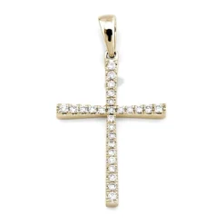 Kors i 18K Guld med 0.15ct TW/SI Diamanter – MSG08G
