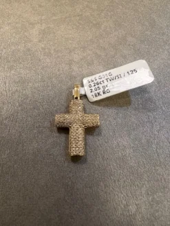 Kors i 18K Guld med 0.26ct TW/SI Diamanter – MSG01G
