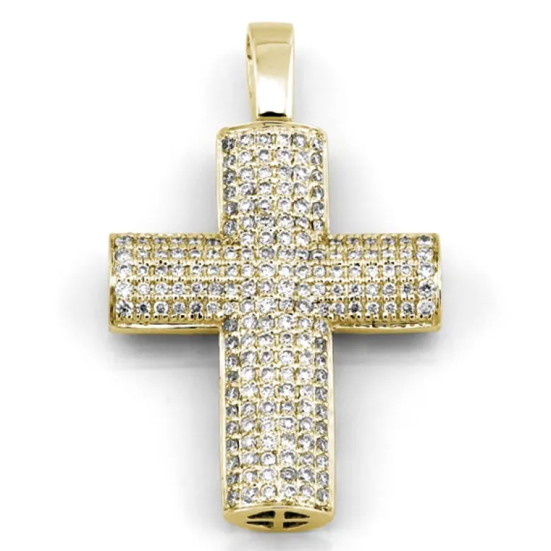 Kors i 18K Guld med 0.55ct TW/SI Diamanter – MSG02G