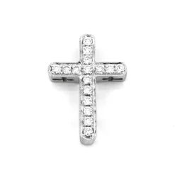 Kors i 18K Vitguld med 0.27ct TW/SI Diamanter – MSG10W