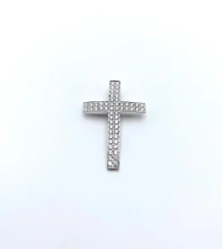 Kors i 18K Vitguld med 0.73ct TW/SI Diamanter – MRV01