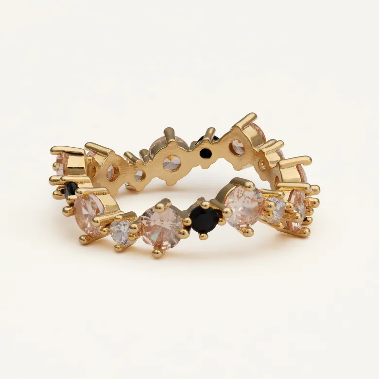 Lily and Rose Celine ring – Champagne / jet