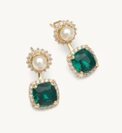 Lily And Rose Colette Örhängen – Emerald Square (Guld) 61249