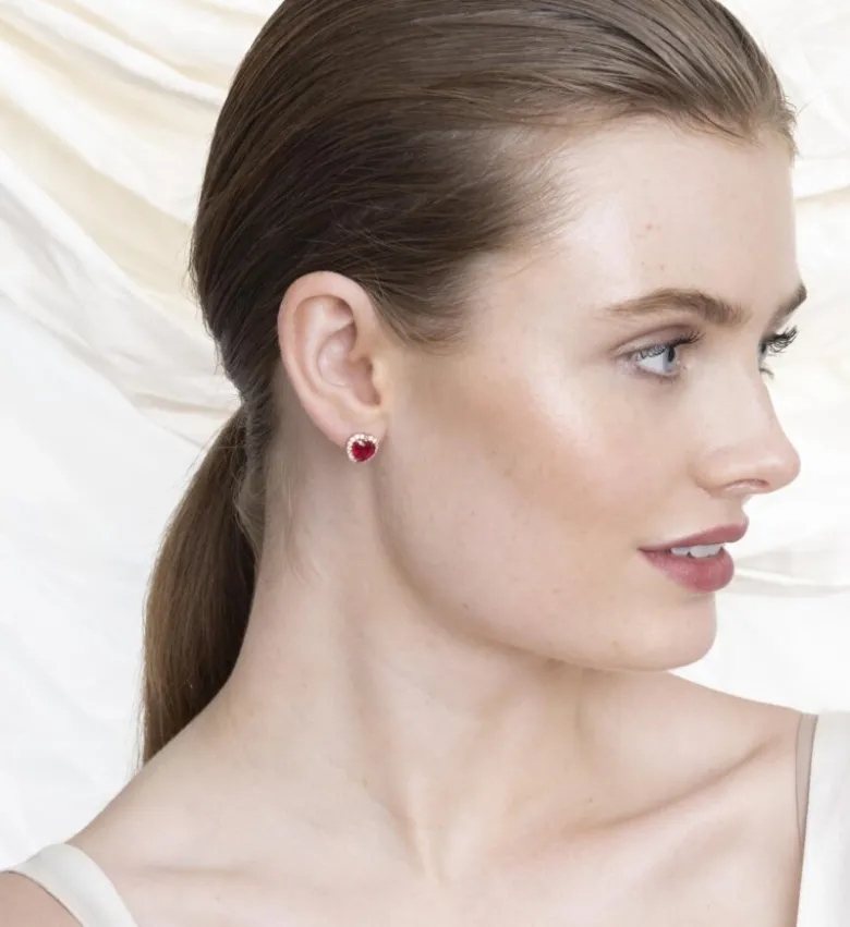 Lily And Rose Delphine Stud Örhängen – Pink Ruby (Guld) 65071