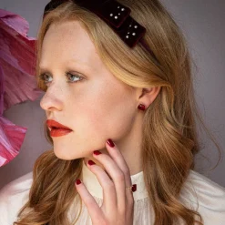 Lily and Rose Desiree Studs – Garnet
