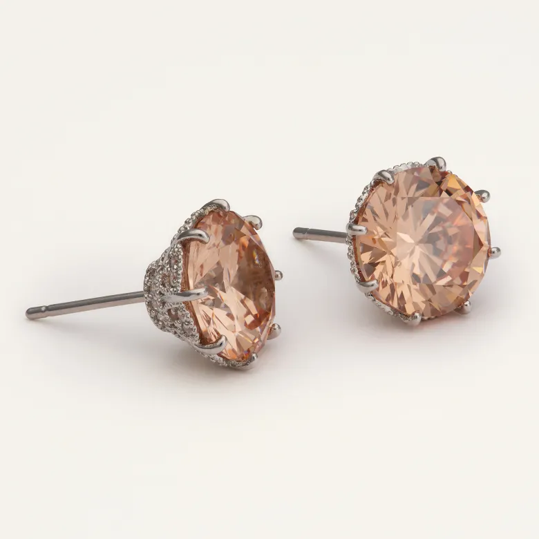 Lily and Rose Elenora studs Champagne – Silver