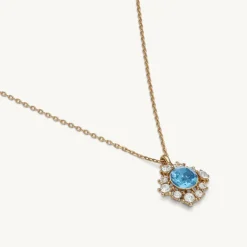 Lily and Rose Emily Halsband Guld – Icey Blue (241069)