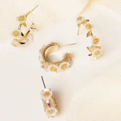Lily and Rose Hannah Butterfly Örhängen Ivory/Guld
