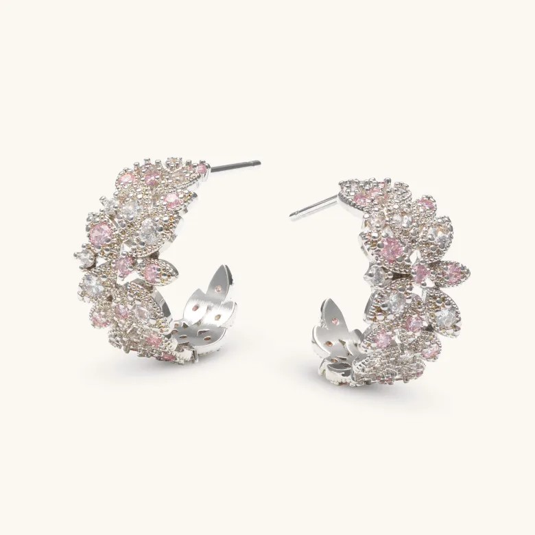 Lily and Rose Laurel Hoops Örhängen- Silver 66031