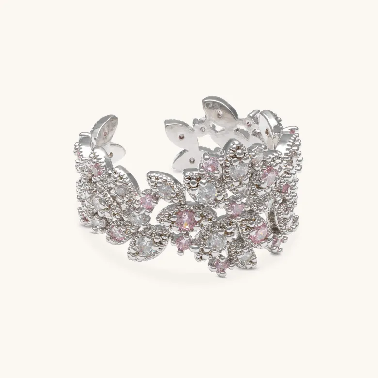 Lily and Rose Laurel Ring – Silver 30721
