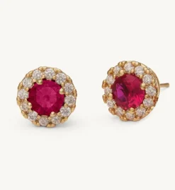 Lily and Rose Laurie Örhängen Guld – Pink Ruby (66015)