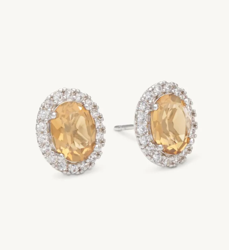 Lily And Rose Luna Örhängen – Golden Brown Topaz (Silver) 64082