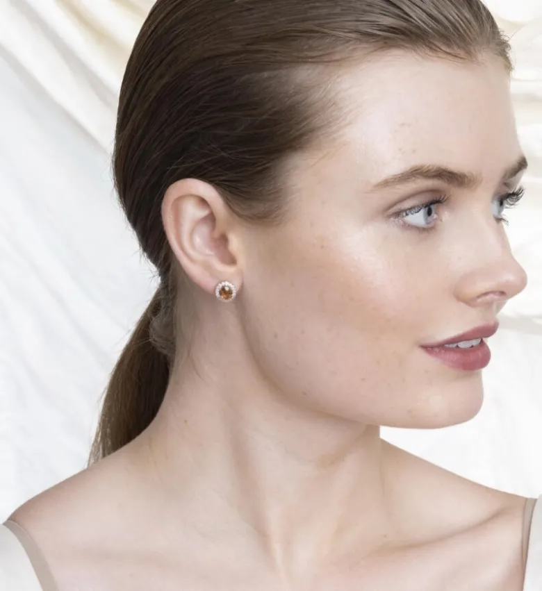 Lily And Rose Luna Örhängen – Golden Brown Topaz (Silver) 64082