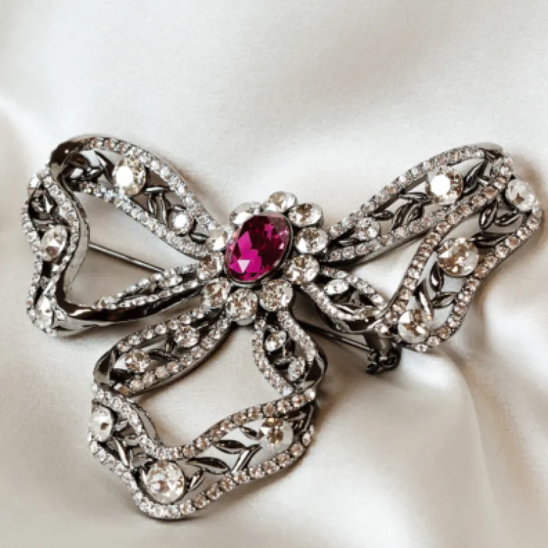 Lily And Rose Marie Antoinette Brooch – Fuschia 70291