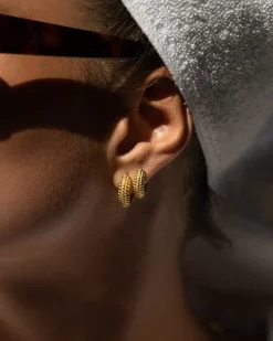 Mockberg Beaded Örhängen Medium Guld